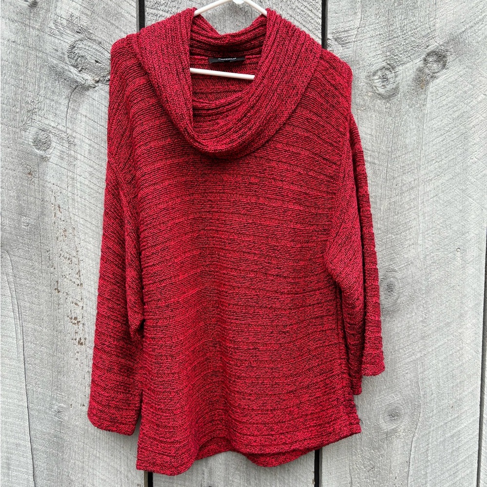 Jones Wear Cozy Red Cowl Neck Sweater Size L